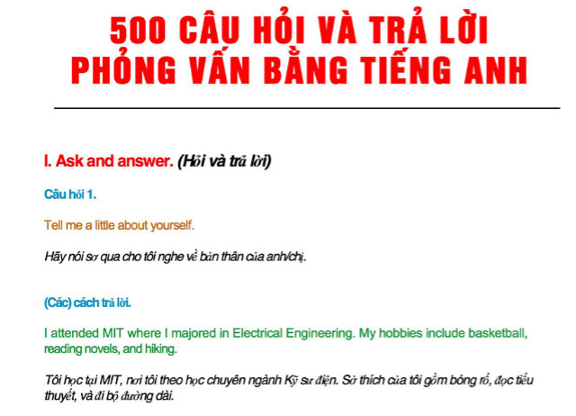 Đi phỏng vấn bằng tiếng Anh: Mẹo trả lời các câu hỏi thường gặp nhất!