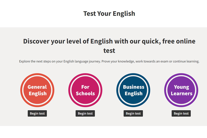 Kiểm tra tiếng Anh cho người lớn: Các bài test online phổ biến
