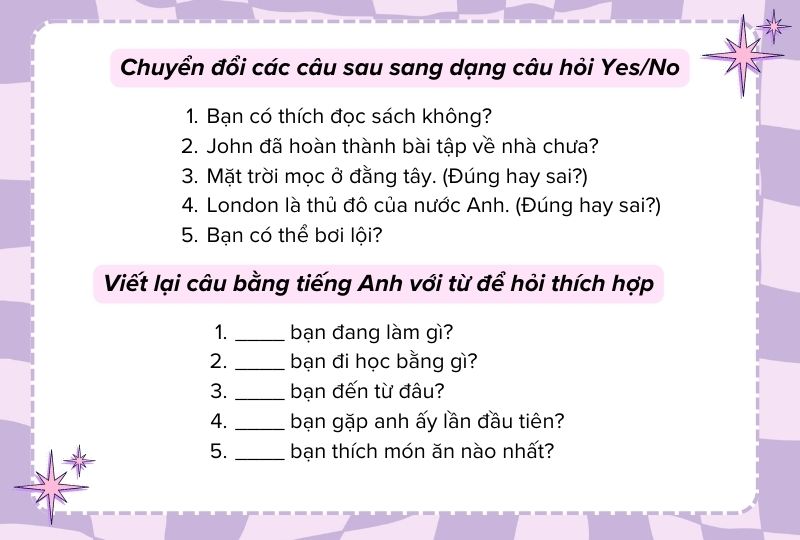 Các dạng câu hỏi trong tiếng Anh giao tiếp (hướng dẫn đầy đủ cho người mới bắt đầu)