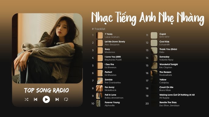 Những bài hát tiếng Anh của người lớn (Tuyển tập nhạc hay nhất)
