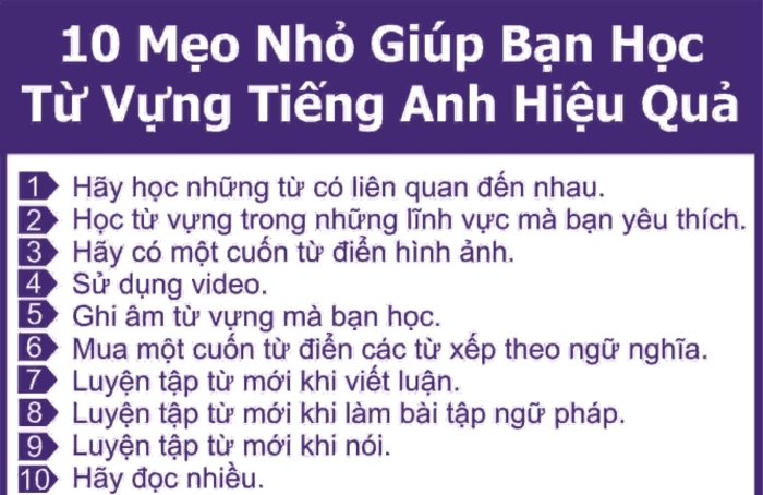 cách học thuộc từ vựng tiếng anh hiệu quả là gì? (Chia sẻ kinh nghiệm từ người đã thành công)