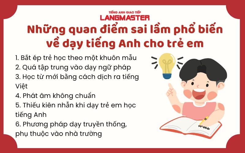 Tìm hiểu cách dạy trẻ em học tiếng anh đúng chuẩn, tránh sai lầm phổ biến.