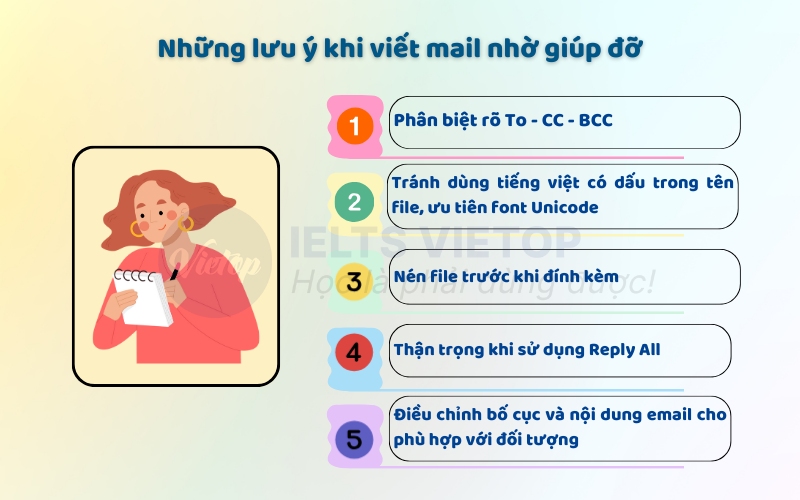 Những lỗi cần tránh khi cách viết thư nhờ giúp đỡ bằng tiếng anh (Để thư bạn thuyết phục hơn)