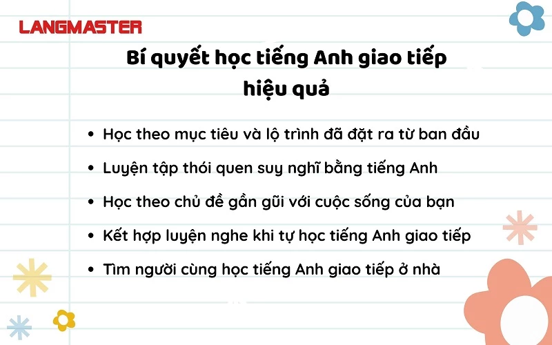 Bí kíp cách câu giao tiếp tiếng Anh thông dụng cho người mới.
