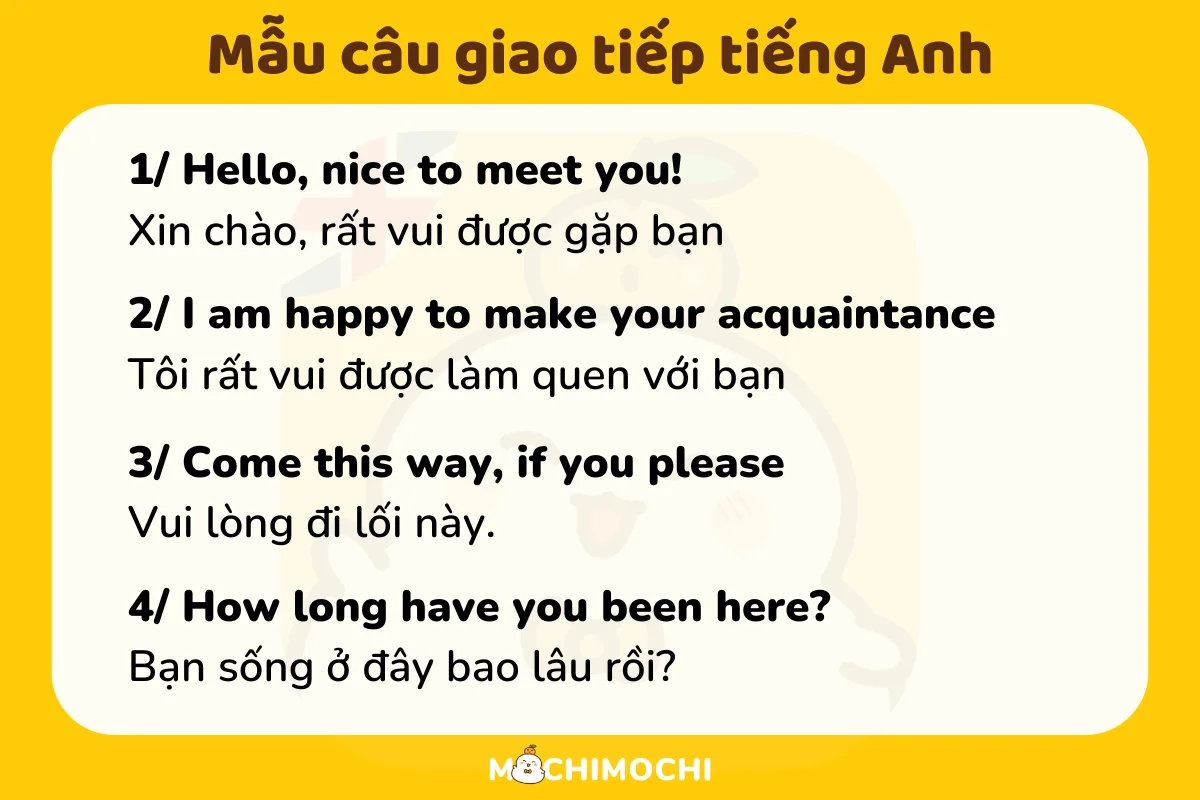 Mẫu câu hội thoại tiếng Anh giao tiếp hàng ngày siêu dễ nhớ!