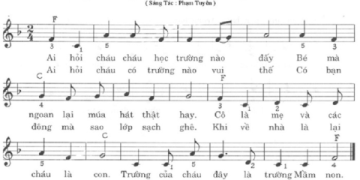 Lời các bài hát tiếng Anh dành cho trẻ em mầm non đơn giản (Bé hát theo cực vui)